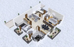Floor Plan in 3 BHK Apartment at Tripura Green Alpha, Tellapur – for Sale