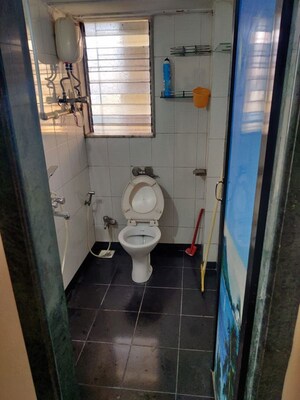 Bathroom in 3 BHK Apartment at Raheja Interface Heights, Malad West – for Rent