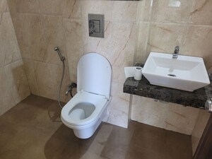 Bathroom in 3 BHK Apartment at Galaxy Parijat, Bhosale Nagar – for Rent