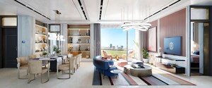 Living Room in 3 BHK Apartment at Piramal Mahalaxmi, Mahalaxmi – for Sale