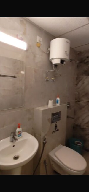 Bathroom in 3 BHK Apartment at Omaxe The Palace, Gomti Nagar – for Rent