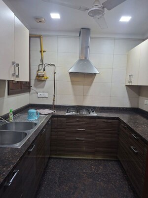 Kitchen in 3 BHK Builder Floor at Green Park – for Rent