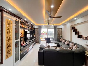 Living Room in 3 BHK Apartment at DS Max Skycity, Thanisandra – for Rent