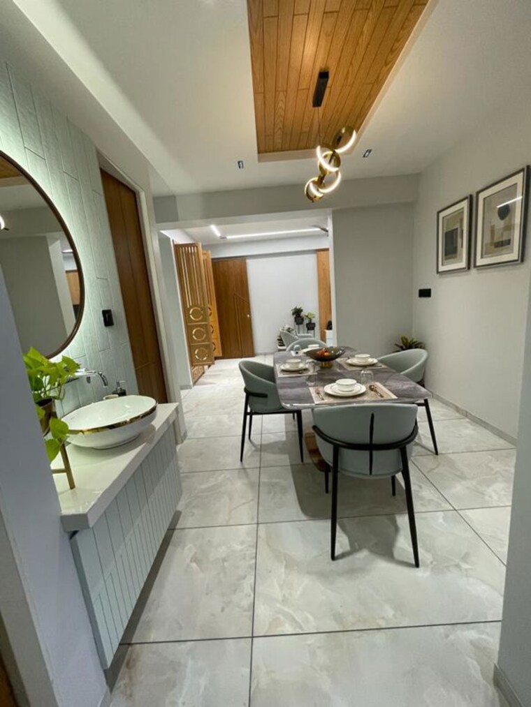 Dining area, aatmiya-selenite 3 Bedroom 978 Sq.Ft. Apartment In Gotri Vadodara 10651142