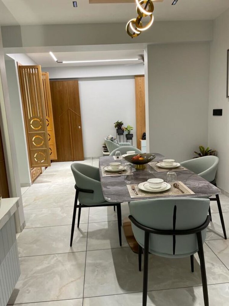 Dining area, aatmiya-selenite 3 Bedroom 978 Sq.Ft. Apartment In Gotri Vadodara 10651142