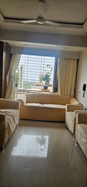 Living Room in 1 BHK Apartment at Krishna Heights Ghansoli, Ghansoli – for Rent