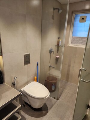 Bathroom in 3 BHK Apartment at Prarthna Heights, Parel – for Rent