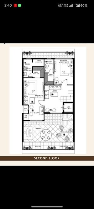 Floor Plan in 4 BHK Villa at Malsi – for Sale