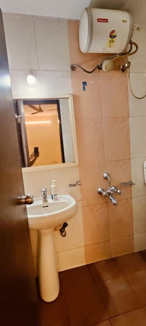 Bathroom in 2 BHK Apartment at Magarpatta City Cosmos, Magarpatta Road – for Rent