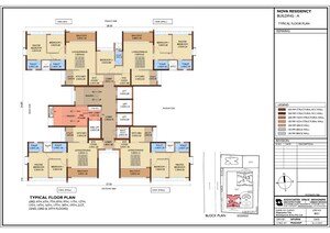 Floor Plan in 3 BHK Apartment at Magarpatta Nova Residency, Mundhwa – for Sale