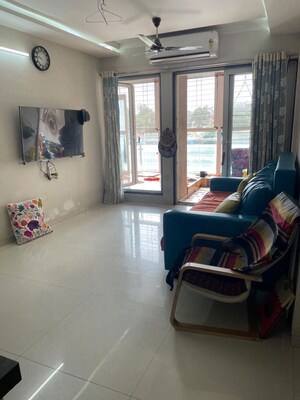 Living Room in 2 BHK Apartment at Sai Proviso Leisure Town, Hadapsar – for Rent