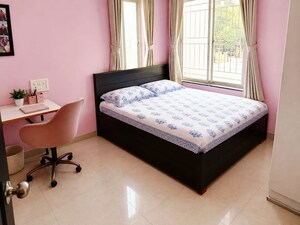 Bedroom in 2 BHK Apartment at Runwal Seagull, Hadapsar – for Rent
