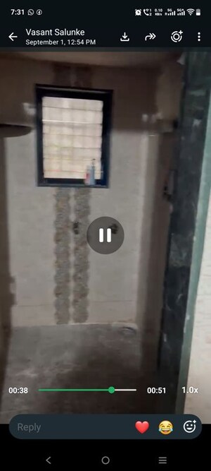 Bathroom in 1 BHK Apartment at Shri Ramkrishna Complex, Kalyan West – for Sale