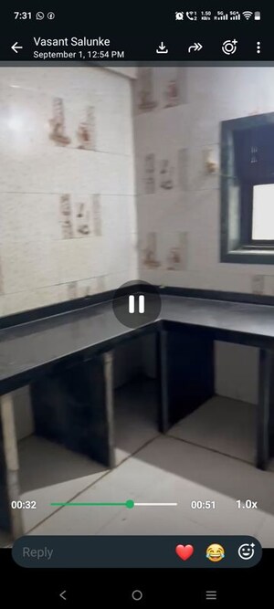 Kitchen in 1 BHK Apartment at Shri Ramkrishna Complex, Kalyan West – for Sale