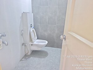 Bathroom in 3 BHK Apartment at Vijay Orovia, Ghodbunder Road – for Rent