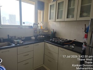 Kitchen in 3 BHK Apartment at Vijay Orovia, Ghodbunder Road – for Rent