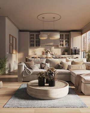 Living Room in 4 BHK Apartment at Godrej Reserve Kandivali, Kandivali East – for Sale