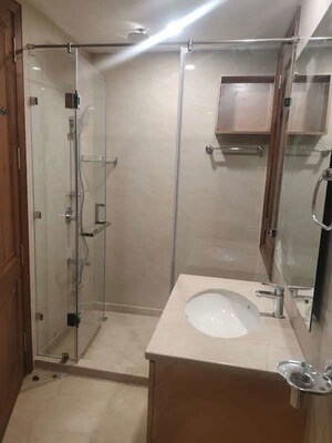 Bathroom in 4 BHK Builder Floor at Panchsheel Enclave – for Rent