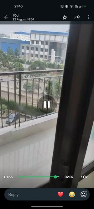 Balcony in 2 BHK Apartment at RG Luxury Homes, Sector 16b Greater Noida – for Sale