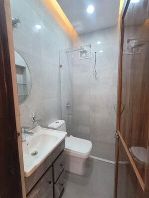Bathroom in 1 BHK Builder Floor at Sant Nagar – for Rent