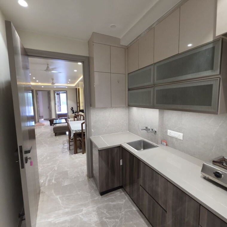 Kitchen, east of kailash 3 Bedroom 208 Sq.Yd. Builder Floor In East Of Kailash Delhi 10652679
