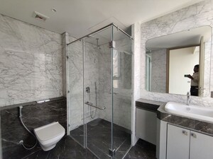 Bathroom in 3 BHK Apartment at Rustomjee Crown, Prabhadevi – for Rent
