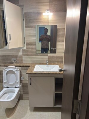Bathroom in 2 BHK Apartment at Karle Vario Homes, Hebbal – for Rent
