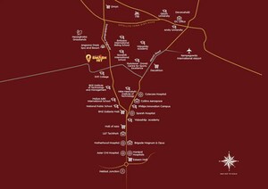 3 BHK Apartment – Map Location View at Shriram Serenity, Rajanukunte - for Sale