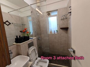 Bathroom in 3 BHK Apartment at Eskay Itus Apartment, Andheri West – for Rent