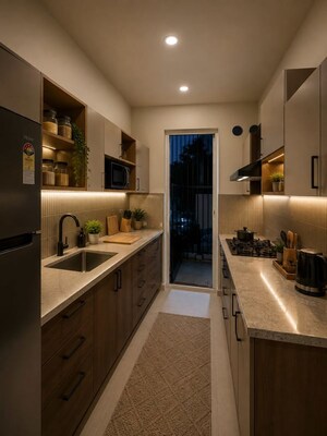 Kitchen in 1 BHK Builder Floor at Sector 45 – for Rent