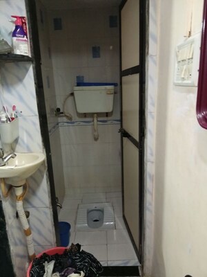Bathroom in 1 RK Apartment at Chatrapati Shivaji Raje Complex, Kandivali West – for Rent