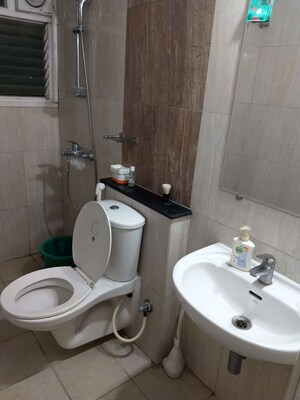 Bathroom in 2 BHK Apartment at Mantri Webcity, Hennur Road – for Rent