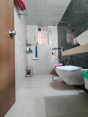 Bathroom in 1 BHK Apartment at Vijay Galaxy, Waghbil – for Rent