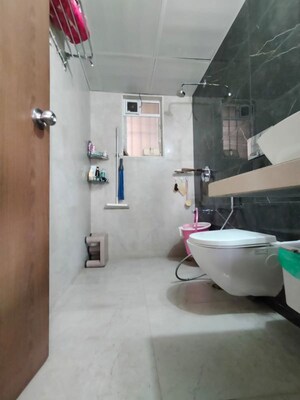 Bathroom in 1 BHK Apartment at Vijay Galaxy, Waghbil – for Rent