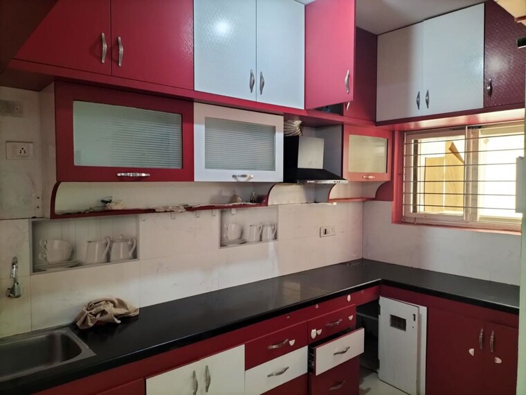 Kitchen, rv-panchajanya 3 Bedroom 1500 Sq.Ft. Apartment In Kondapur Hyderabad 10653889