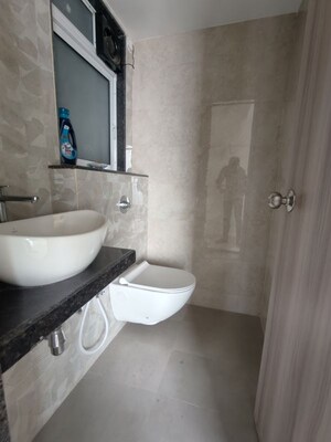 Bathroom in 1 BHK Apartment at Ashar Axis, Majiwada – for Rent