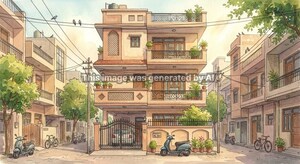  Builder Floor – Exterior View View at Chirag Dilli - for Sale