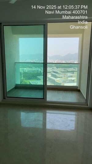 Living Room in 1 BHK Apartment at Aurum Q Residences, Ghansoli – for Rent