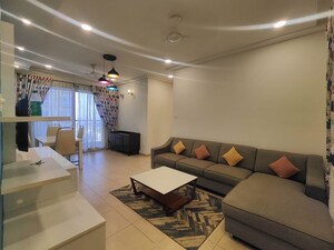 Living Room in 2 BHK Apartment at Bhartiya Nikoo Homes, Thanisandra Main Road – for Rent