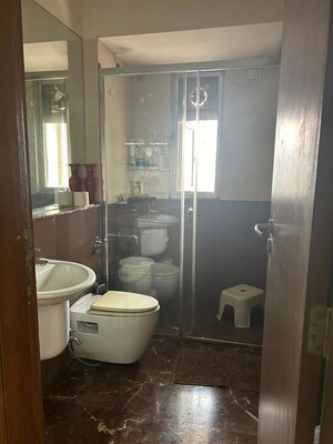 Bathroom in 3 BHK Apartment at DB Woods, Goregaon East – for Rent