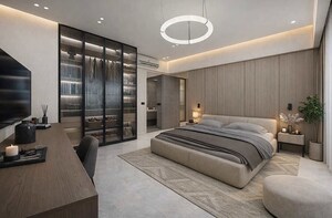 Bedroom in 2 BHK Apartment at Rustomjee Stella, Bandra East – for Sale