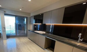 Kitchen in 3 BHK Apartment at Lodha World View, Worli – for Rent