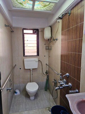 Bathroom in 3 BHK Penthouse at Balaji Garden CHS, Kopar Khairane – for Sale