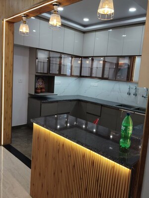 Kitchen in 3 BHK Apartment at Silver Height, Mahanagar – for Rent
