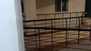 Staircase in 3 BHK Apartment at Janapriya Lakefront, Sainikpuri – for Sale