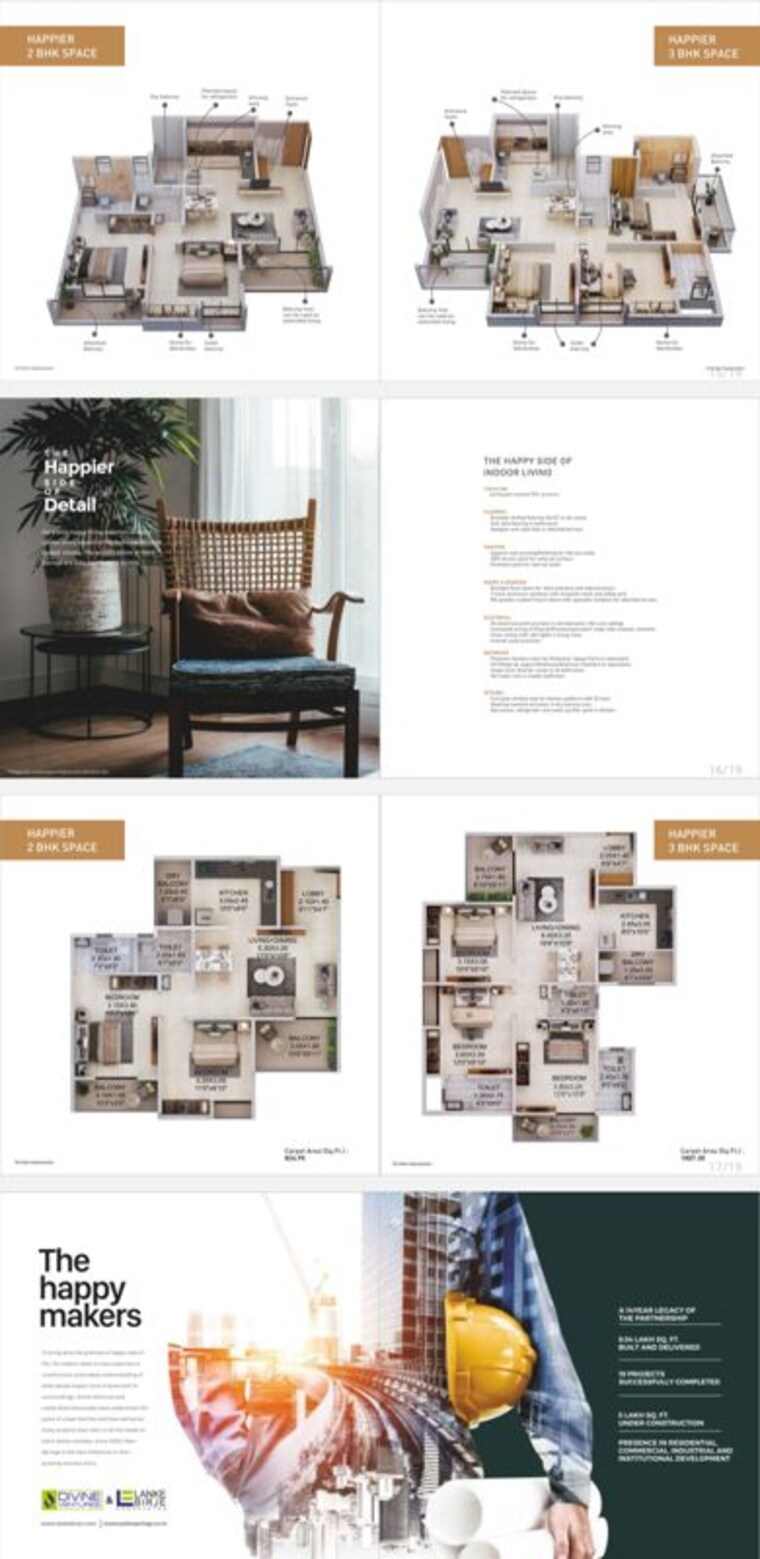 Floor Plan, divine-palm-springs 3 Bedroom 964 Sq.Ft. Apartment In Wakad Pune 10655687