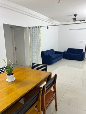 Dining area in 3 BHK Apartment at Salarpuria Sattva Magnus, Jubilee Hills – for Rent