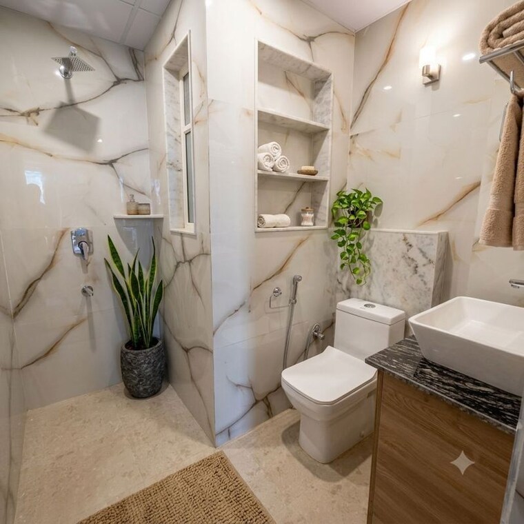 Bathroom, housing-board-colony-sector-51 Studio 450 Sq.Ft. Builder Floor In Sector 51 Gurgaon 10655680