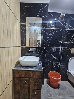 Bathroom in 1 BHK Builder Floor at Chattarpur – for Rent