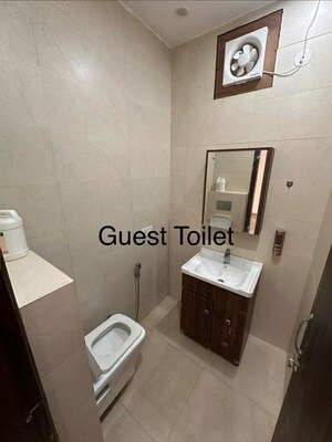 Bathroom in 3 BHK Builder Floor at Ansal Palam Triangle, Palam Vihar Extension – for Rent